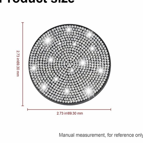 Pink Cup Holder for Vehicle, Glossy Precious Stone Vehicle Inside Embellishments - Picture 9 of 11